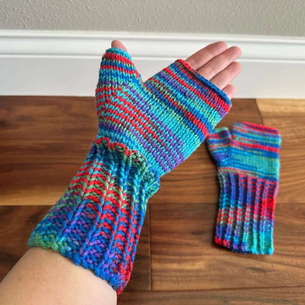 Handmade Knit Fingerless Gloves